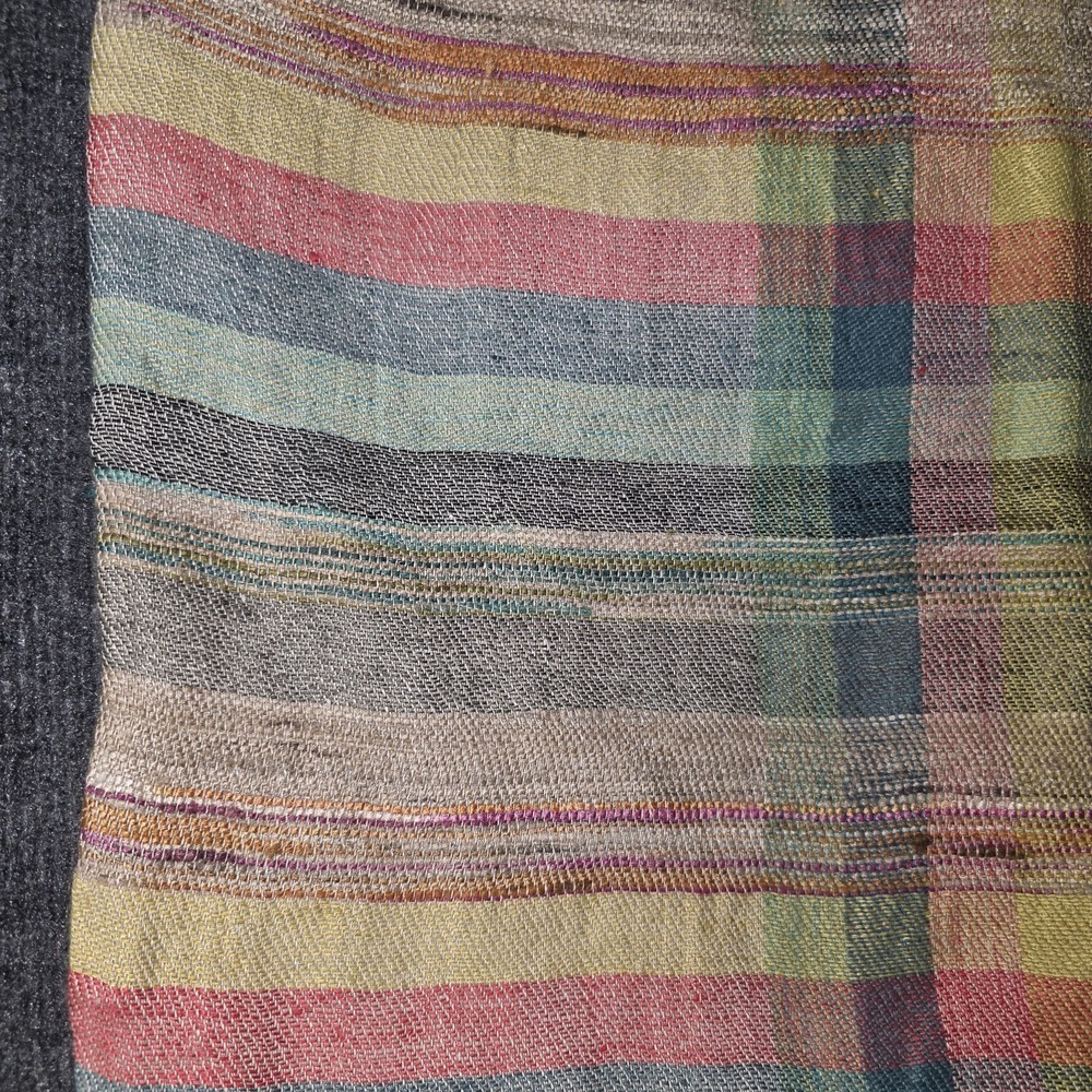 Crate and Barrel Calera Throw Pillow Cover Linen Silk Cotton 22x15 in Multicolor - Picture 3 of 9
